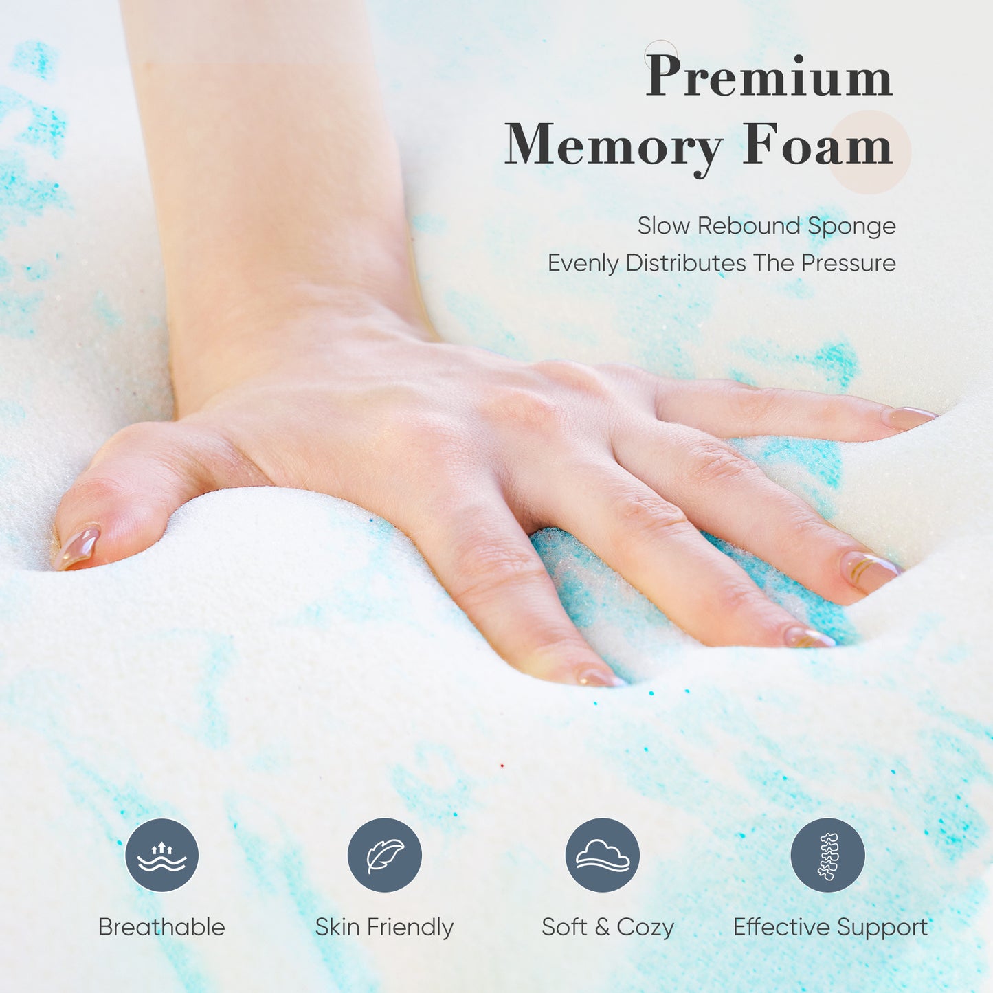 Cooling Memory Foam Bed Topper